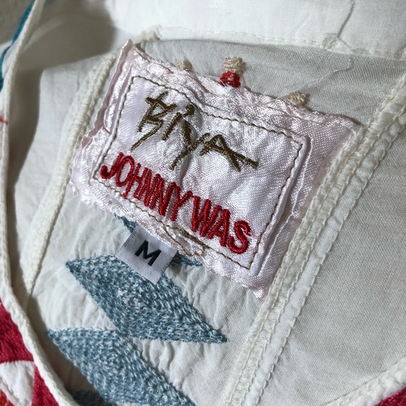 💕SOLD💕JOHNNY WAS BIYA MEL CHALLIS BLOUSE - Picture 8 of 8